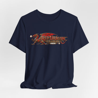 Red Dragon Traders Logo T-Shirt — Vintage Fantasy Dragon Graphic Tee