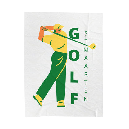 Golf blanket with Sint Maarten island design