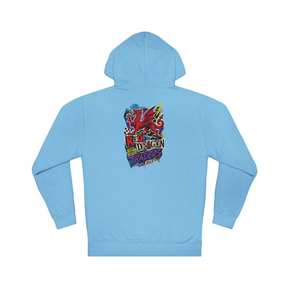 Red Dragon Raiders Hoodie – Colorful Retro Gaming Graphic Pullover