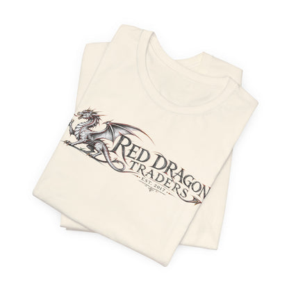 Red Dragon Traders Graphic Tee — Vintage Fantasy Dragon Logo T‑Shirt