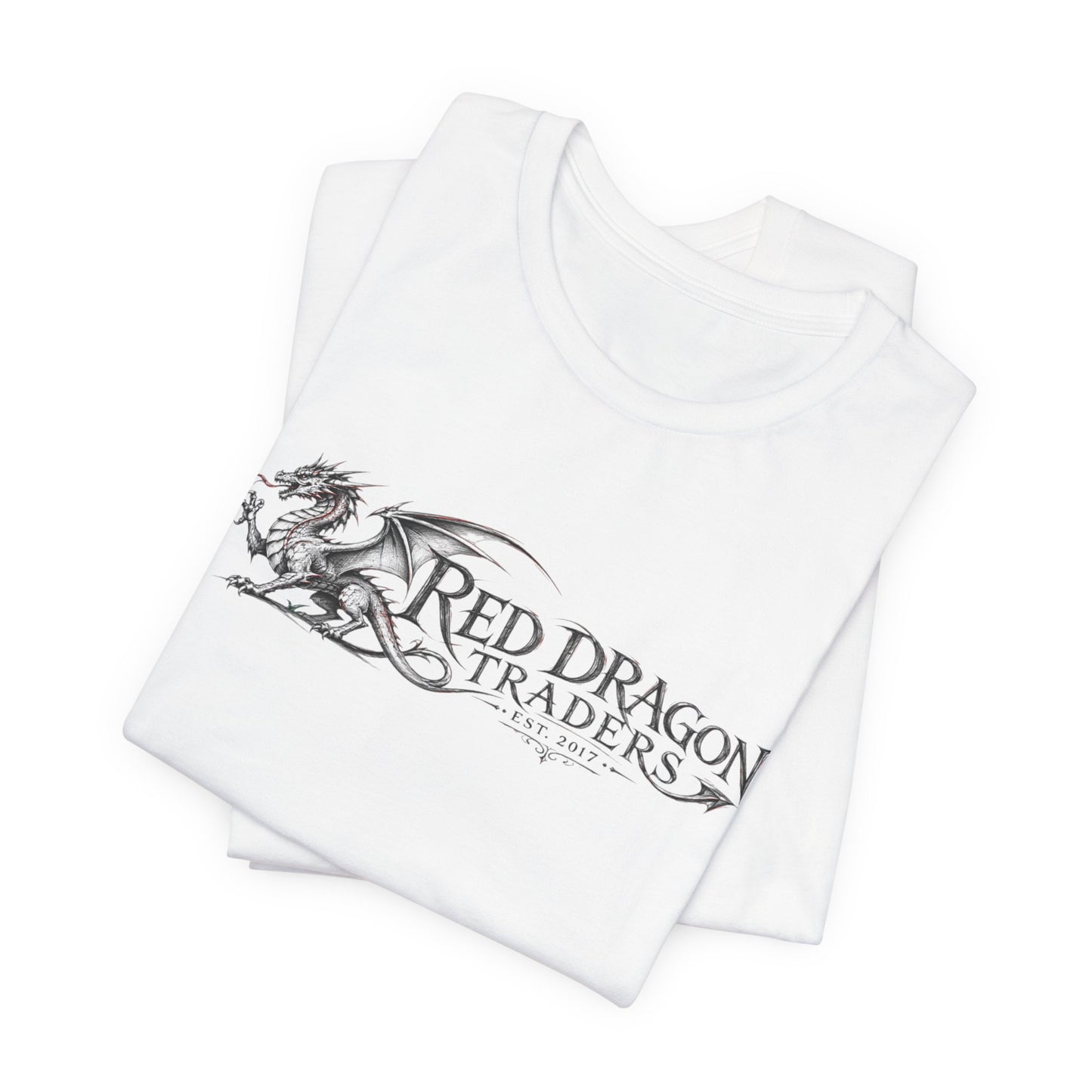 Red Dragon Traders Logo Tee - Vintage Dragon Graphic T-Shirt