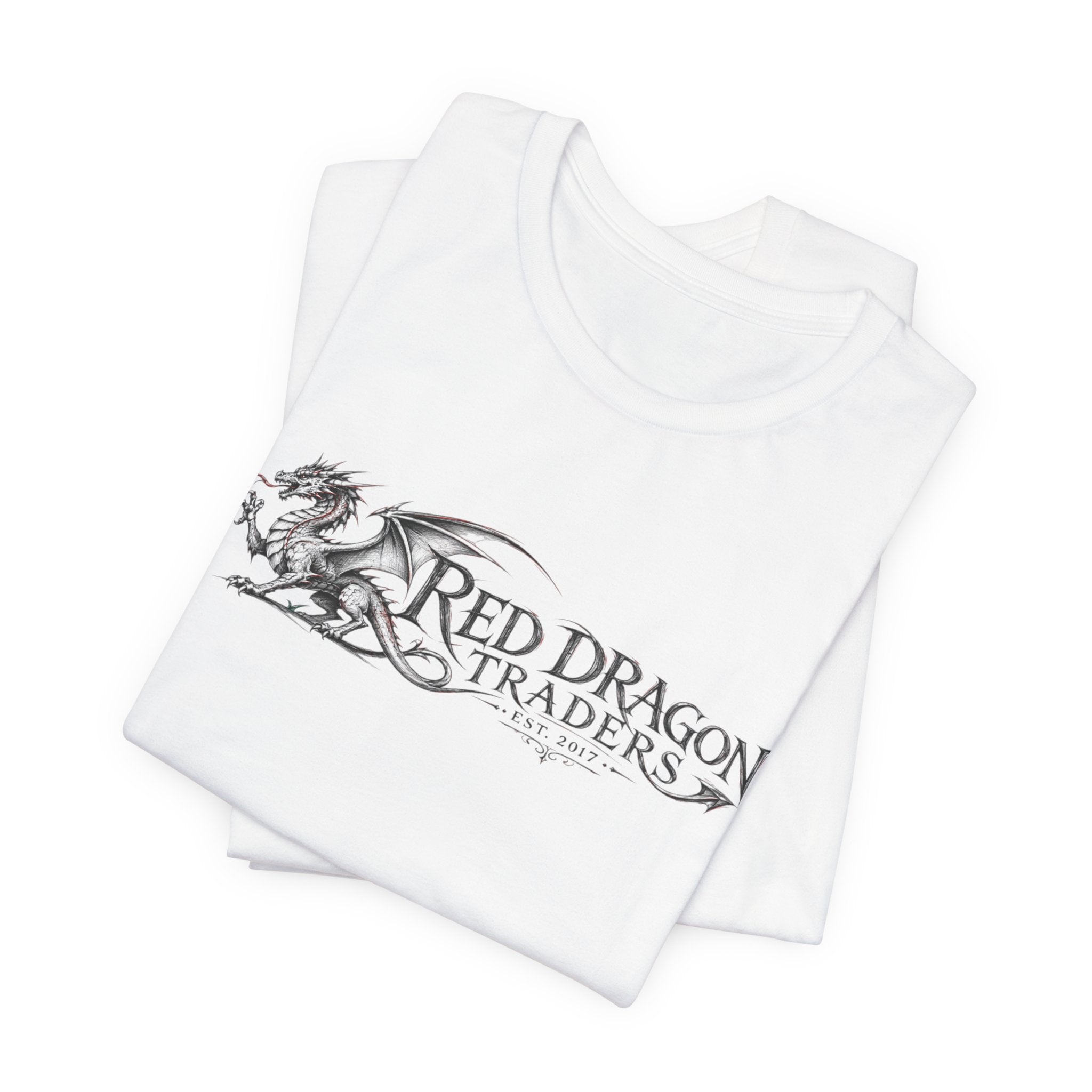 Red Dragon Traders Logo Tee - Vintage Dragon Graphic T-Shirt