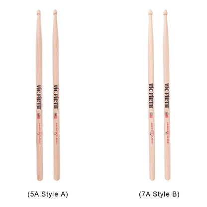 Beginners Drum Sticks Consistent Weight and Pitch Mallets Wood Tip Drumsticks American Hickory Drumsticks Percussion Accessories