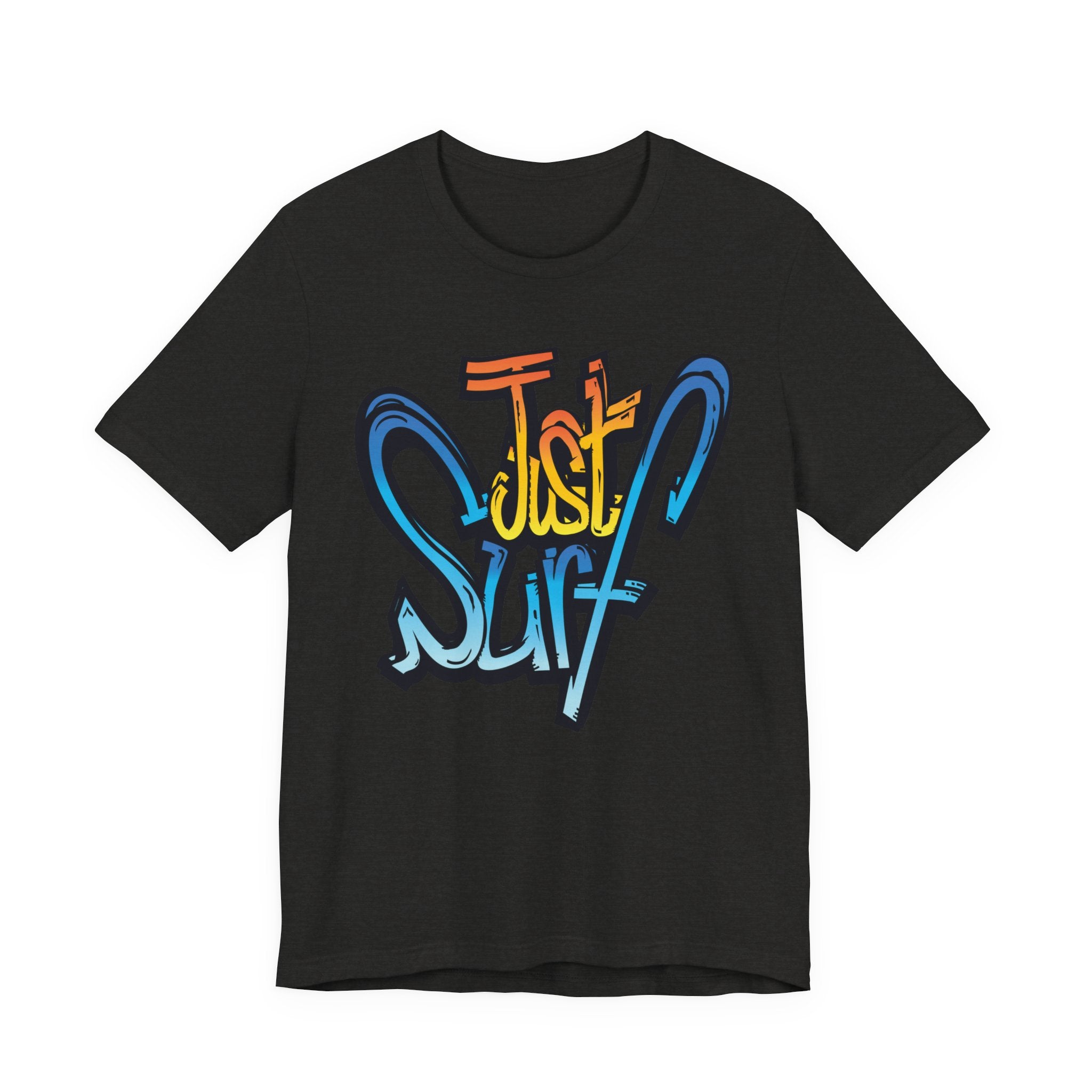Just Surf Graphic Tee — Retro Surfboard Beach T‑Shirt