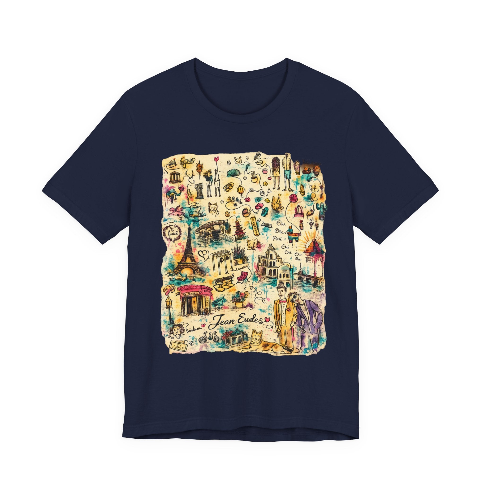 Travel Map Graphic Tee — Vintage Icons "Town Explorer"