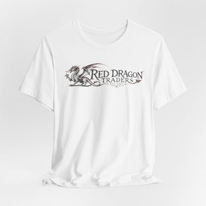 Red Dragon Traders Graphic Tee — Vintage Fantasy Dragon Logo T‑Shirt
