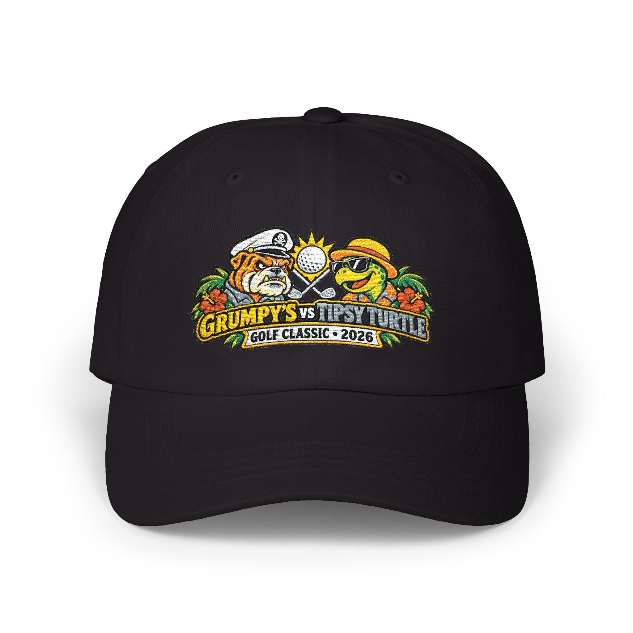 Dad Cap – "Grumpy vs Tipsy Turtle" Golf Classic Embroidered Hat