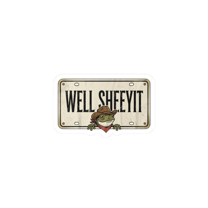 Well Sheeyit Frog Kiss-Cut Sticker | Vintage Southern, Western Distressed
