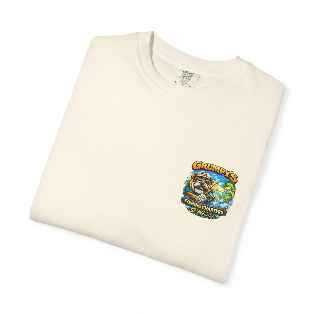 True Navy Grumpy's Fishing Charters Tee – "Hooked & Hammered", t-shirt product image 13, size M.