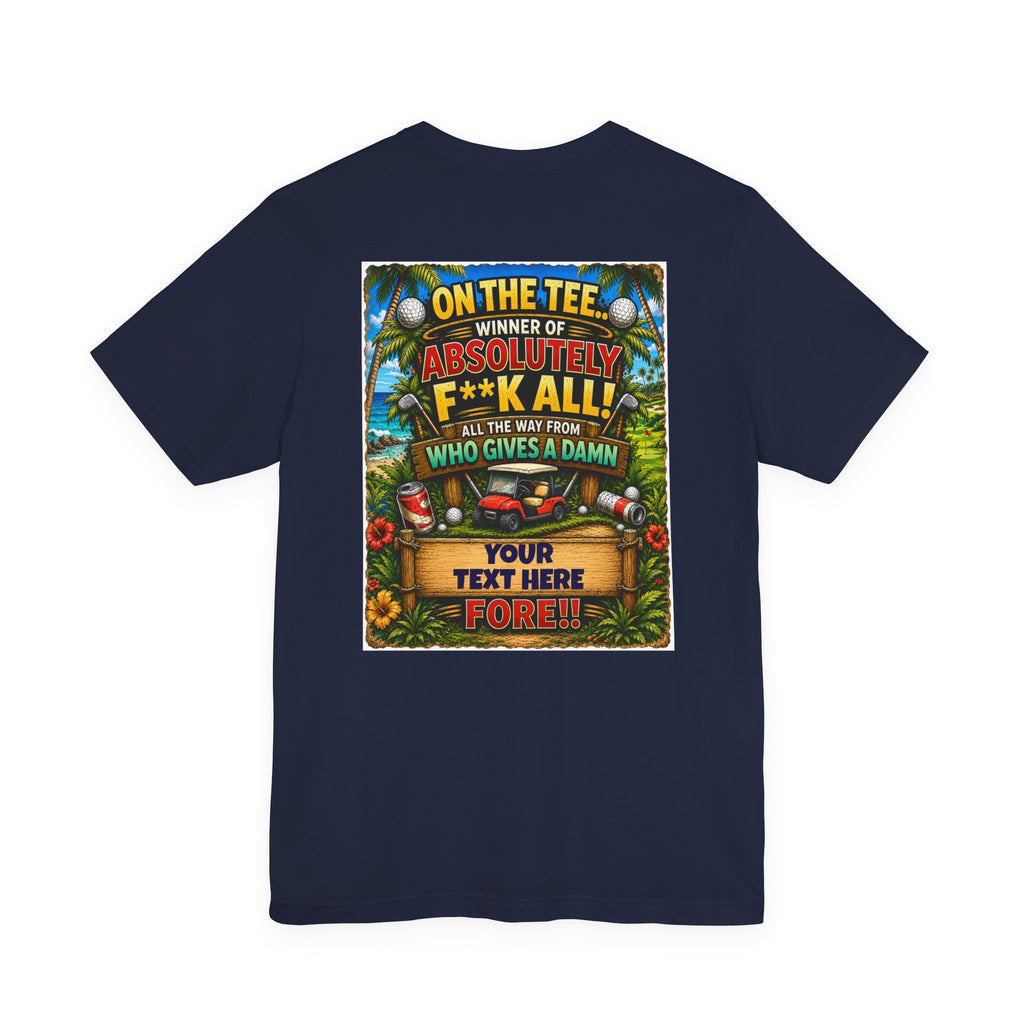 Heather Peach Funny Golf T-Shirt – "Winner of Absolutely F**k All", t-shirt product image 21, size L.