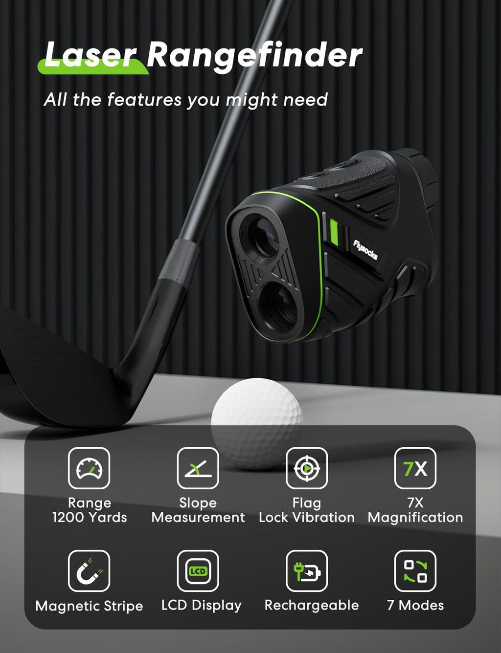 Golf Wizard: The 1200-Yard Magic Eye with Vibration and a Magnetic Personality for Finding Flags and Avoiding Trees!