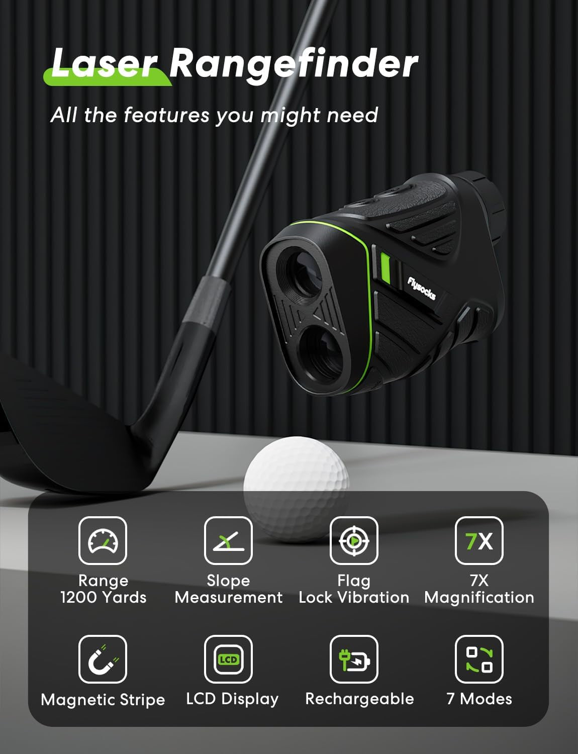 Golf Wizard: The 1200-Yard Magic Eye with Vibration and a Magnetic Personality for Finding Flags and Avoiding Trees!