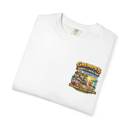 Grumpy's Sports & Music Bar T-Shirt — Retro Beach Bar Graphic Tee