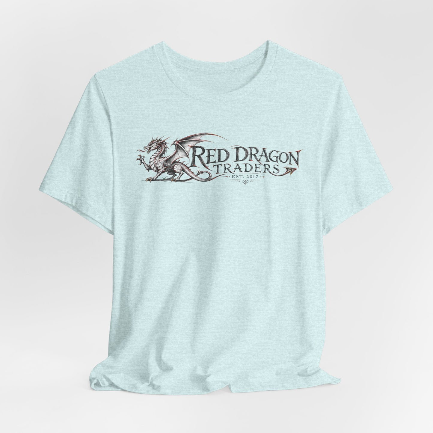 Red Dragon Traders Graphic Tee — Vintage Fantasy Dragon Logo T‑Shirt