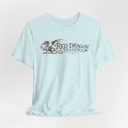 Red Dragon Traders Graphic Tee — Vintage Fantasy Dragon Logo T‑Shirt