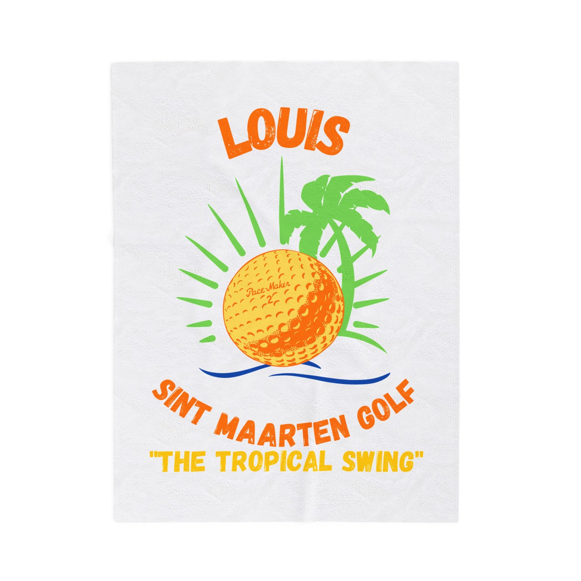Caribbean tropical swing blanket for golf lovers