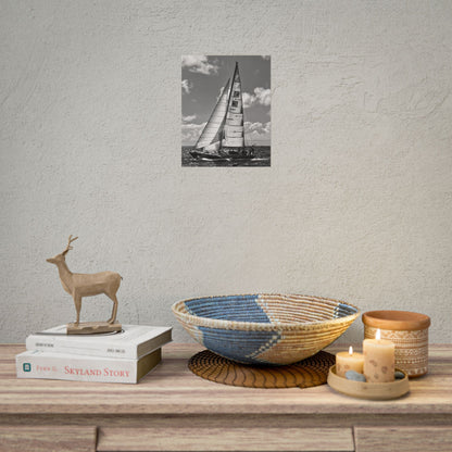 Print Poster Rholio Du a Gwyn Morwrol, Regatta Heineken.