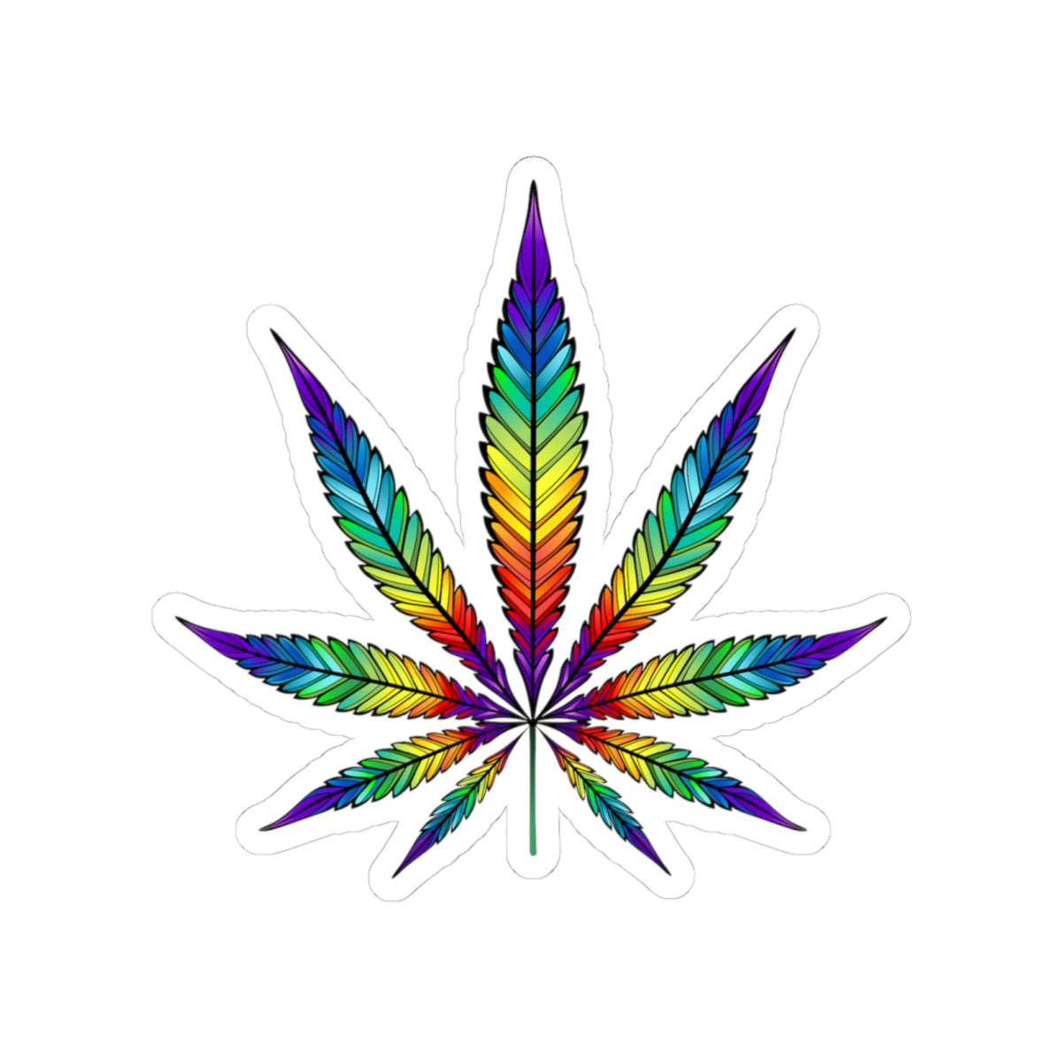 Rainbow Cannabis Sticker