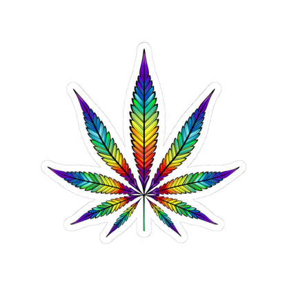 Rainbow Cannabis Sticker