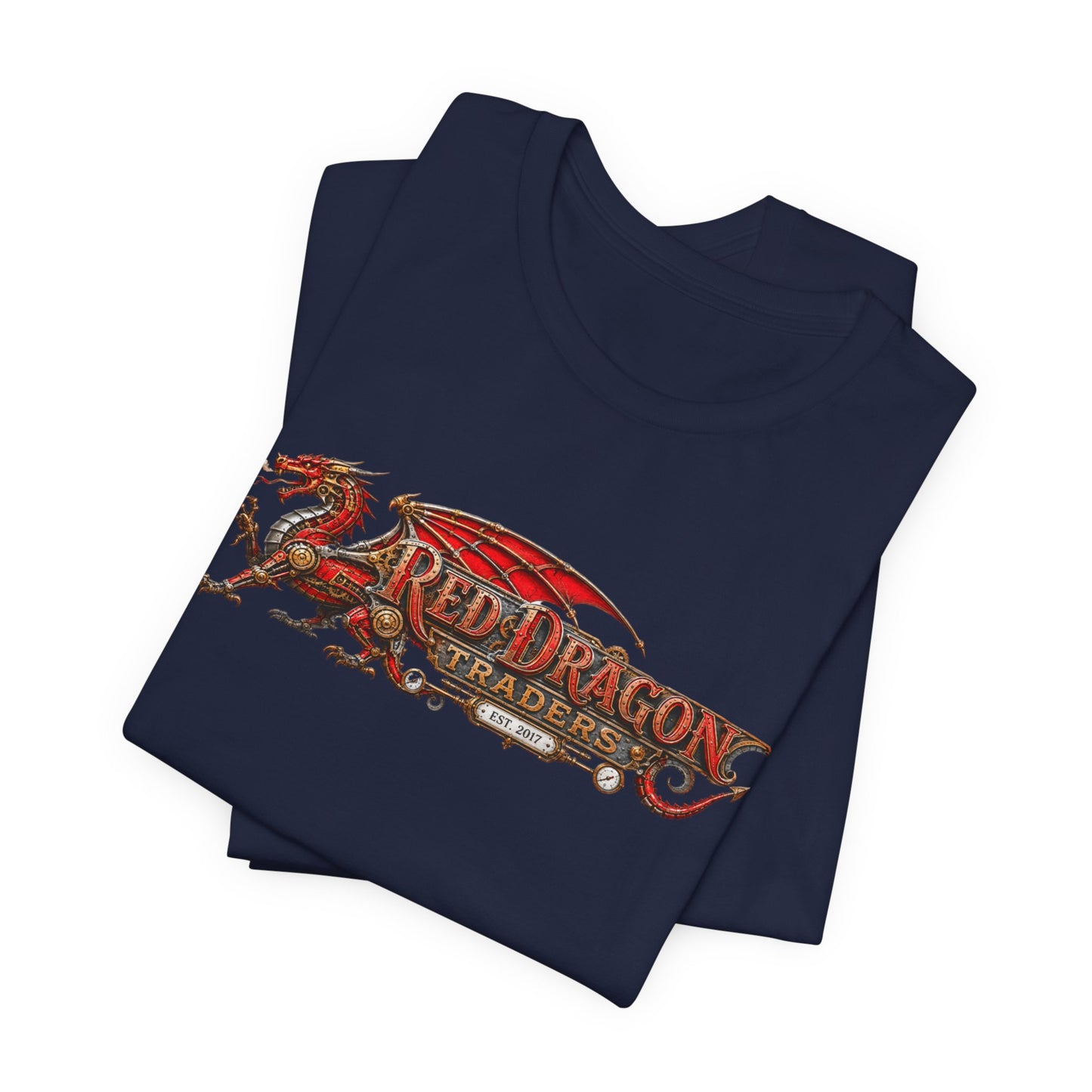 Red Dragon Traders Logo T-Shirt — Vintage Fantasy Dragon Graphic Tee