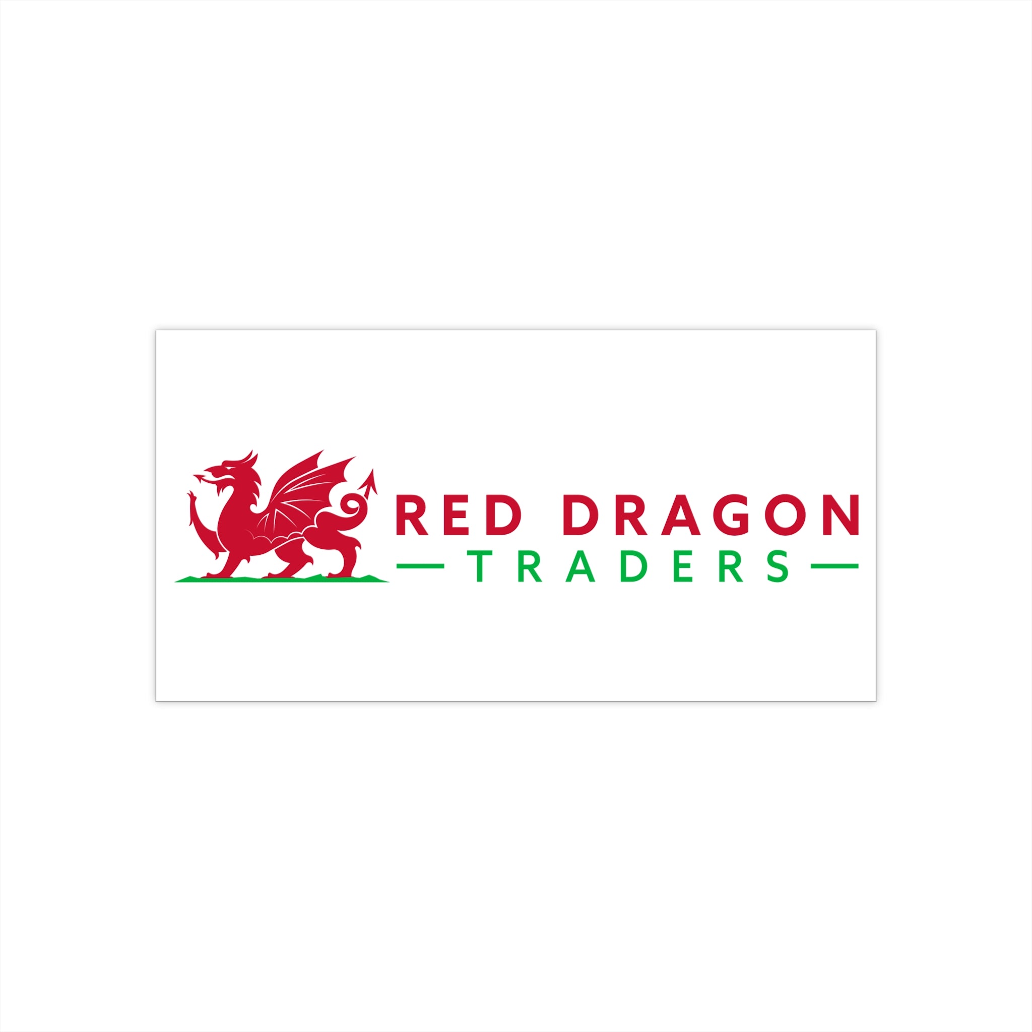 Logo of Red Dragon Traders with a red dragon illustration on a white background
