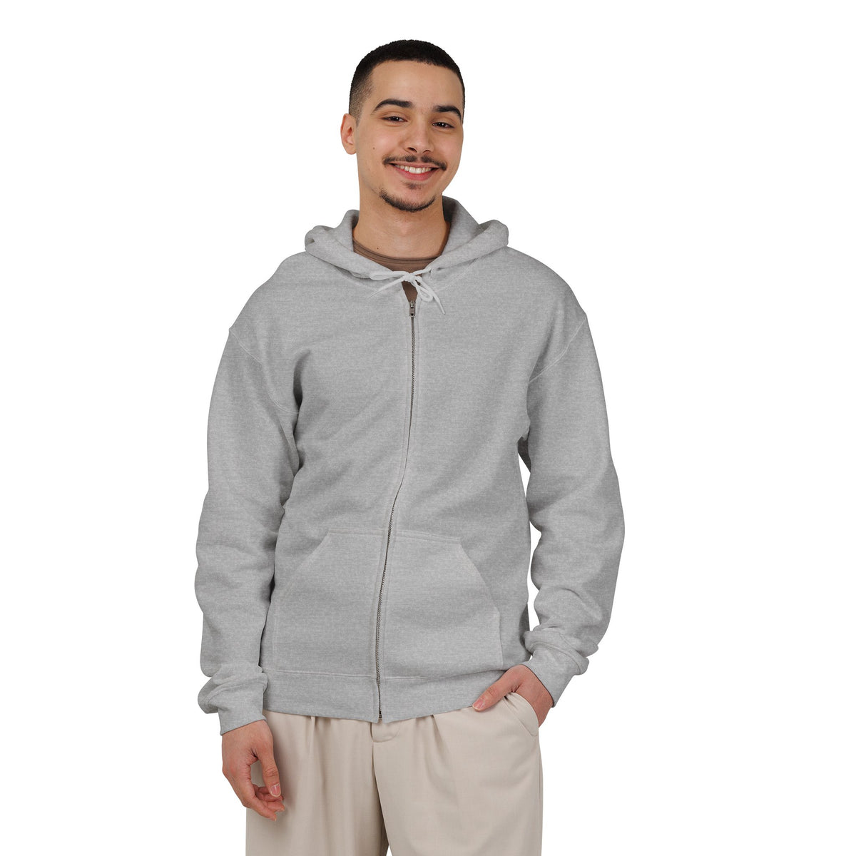Riot Dragon Zip Hoodie — Red Logo Full‑Zip Hooded Sweatshirt