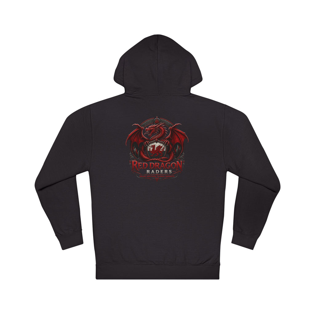 Dragon Emblem Hoodie — Red Dragon Crest Back Print
