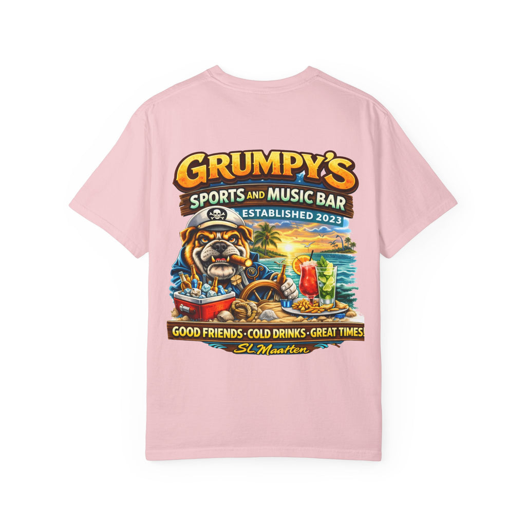 Ivory Grumpy's St. Maarten T-Shirt – Sports Bar Logo Tee, t-shirt product image 30, size 2XL.