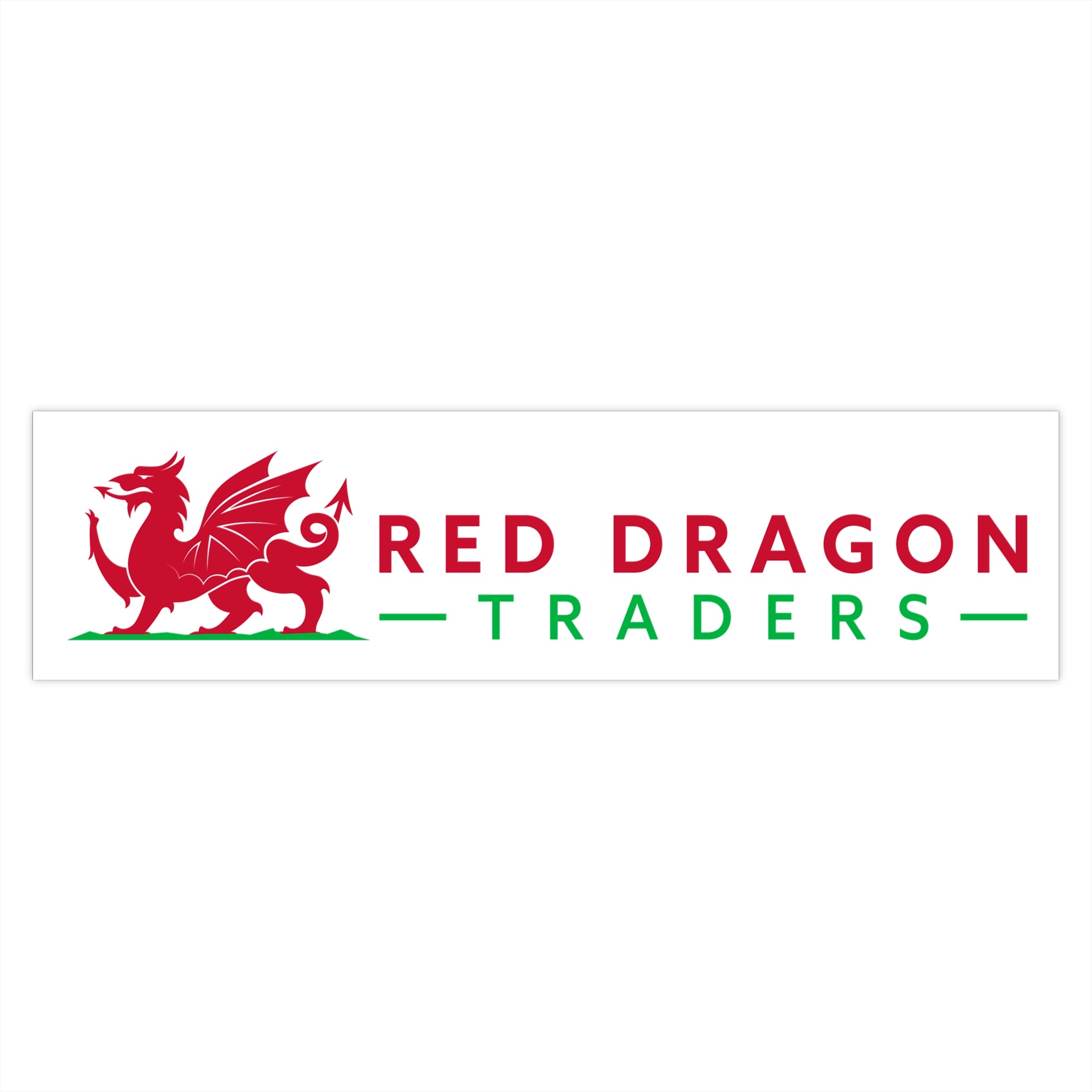 Logo of Red Dragon Traders with a red dragon illustration on a white background