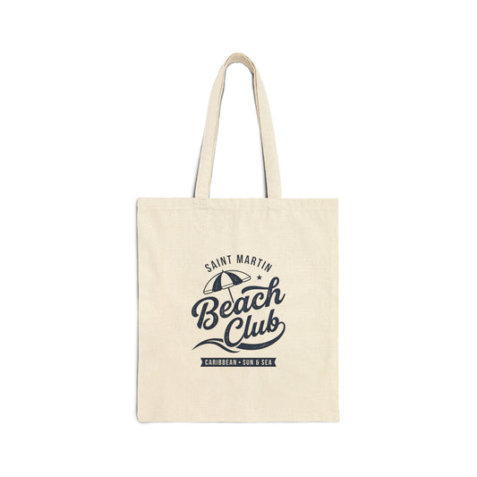 Saint Martin Beach Club Tote, Caribbean Heritage, Retro Island Pride