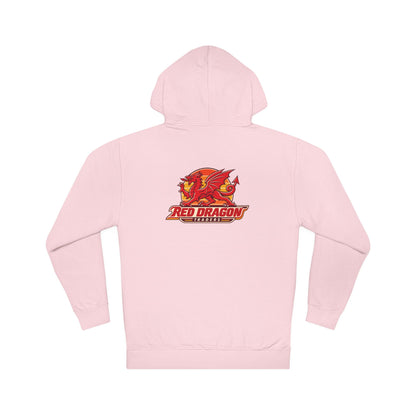 Red Dragon Logo Hoodie — Retro Flame Mythic Crewneck