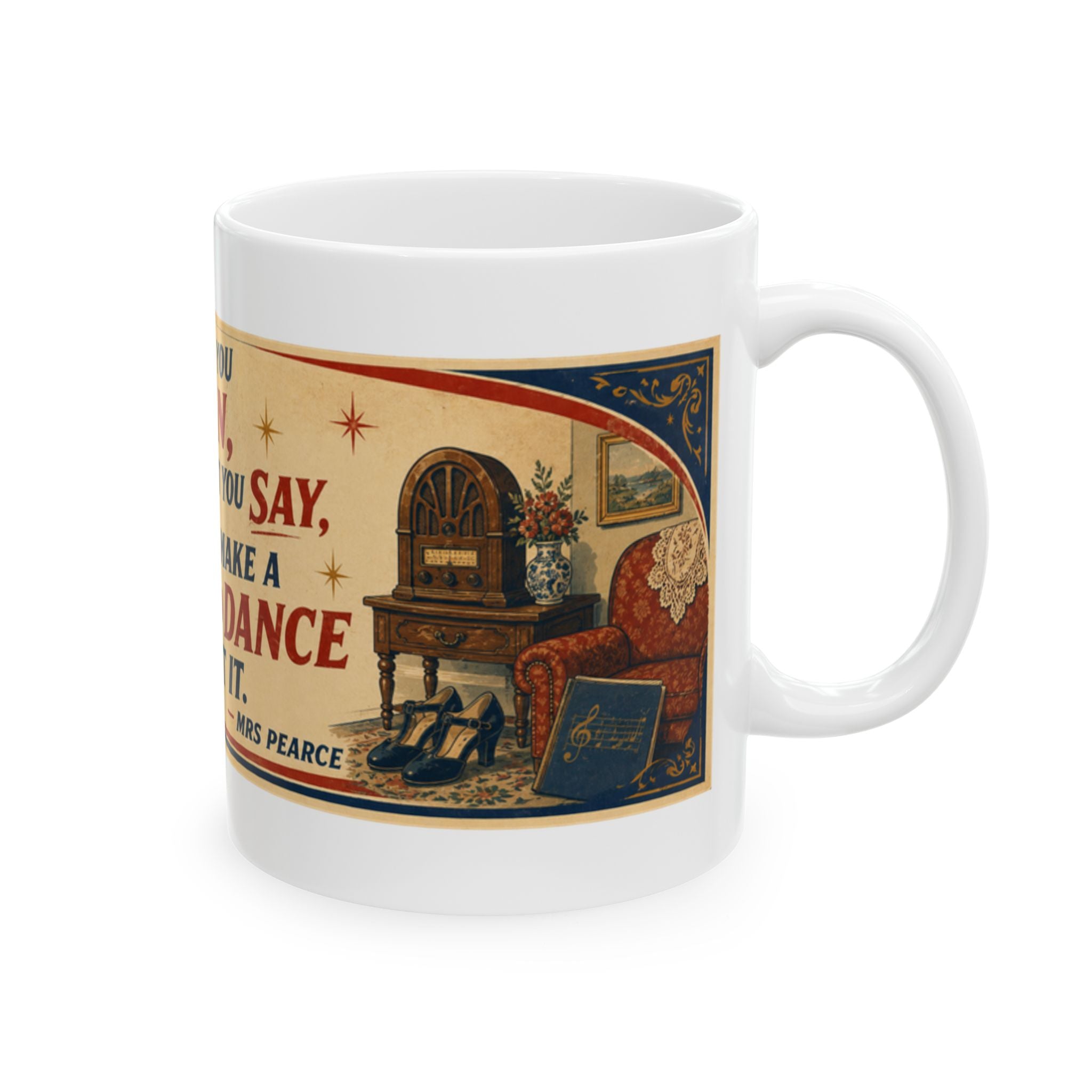 Vintage Quote Ceramic Mug – “Say What You Mean, Mean What You Say” Motivational Coffee Cup (11oz/15oz)