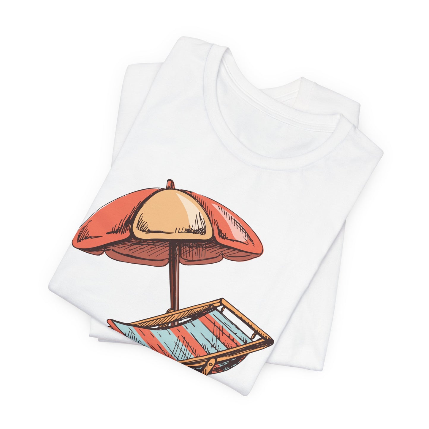 Beach Chair & Umbrella T-Shirt — Summer Vacation Tee
