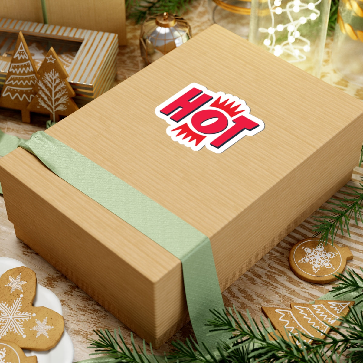 Bold 'HOT' Sticker