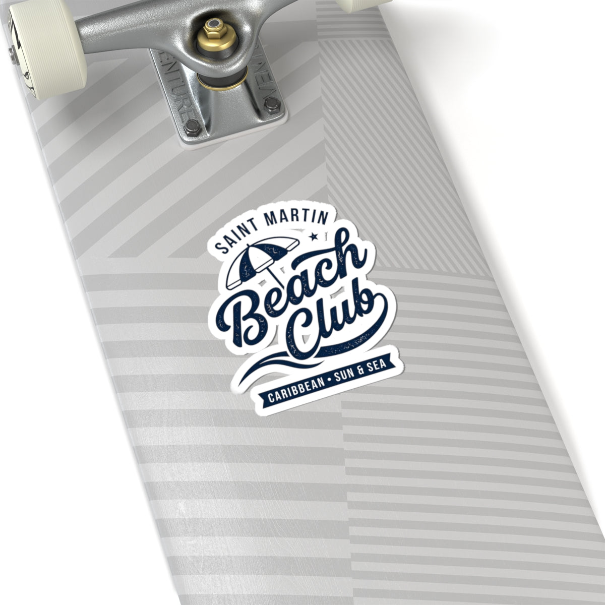 Saint Martin Beach Club Sticker | Caribbean Sun & Sea, Retro Island Pride