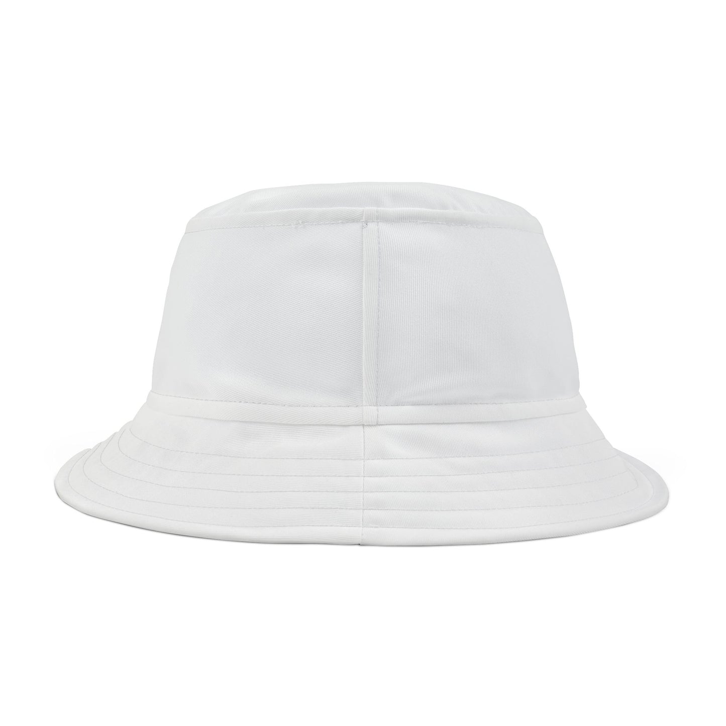White bucket hat on a white background