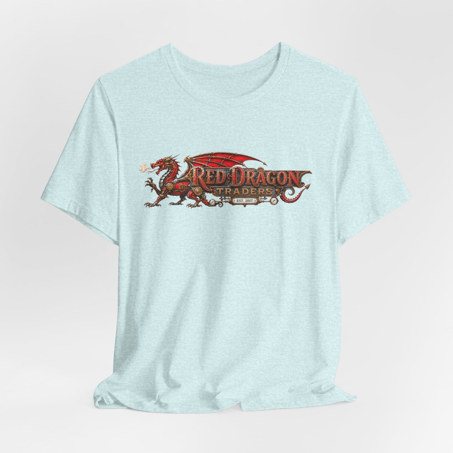 Red Dragon Traders Logo T-Shirt — Vintage Fantasy Dragon Graphic Tee