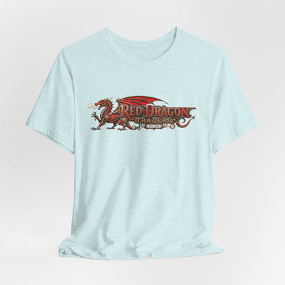 Red Dragon Traders Logo T-Shirt — Vintage Fantasy Dragon Graphic Tee