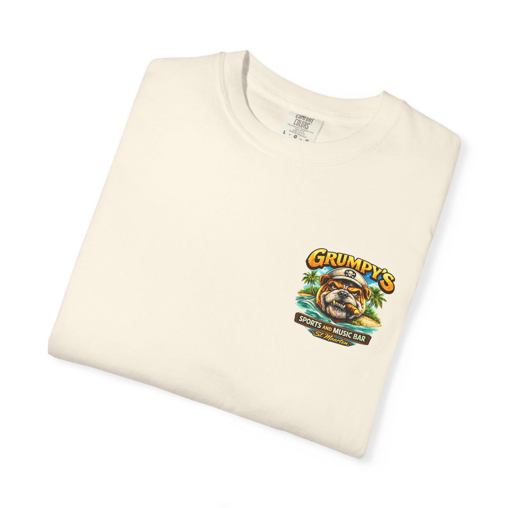Black Grumpy's St. Maarten T-Shirt – Sports Bar Logo Tee, t-shirt product image 13, size L.