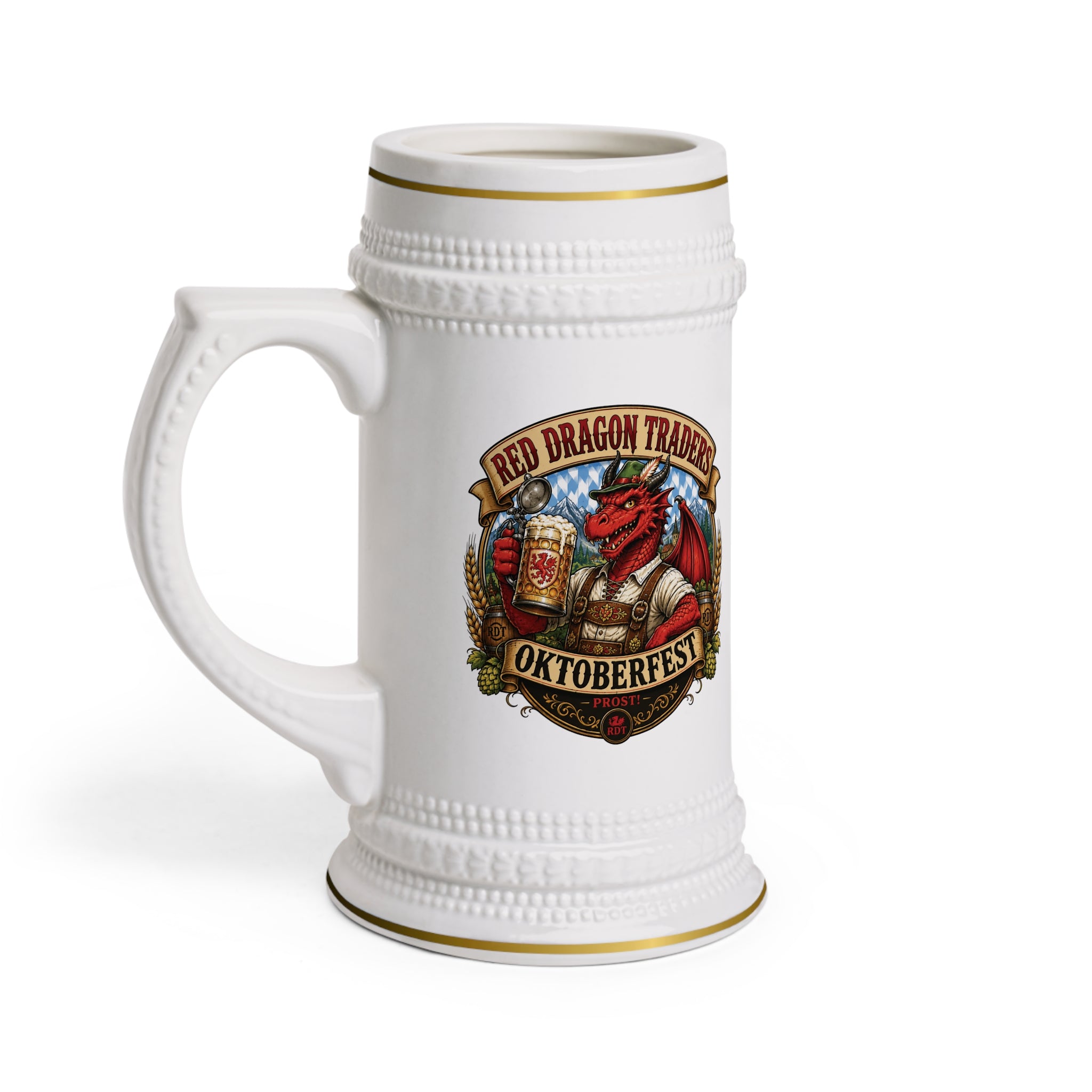Oktoberfest Beer Stein Mug — Red Dragon Trading Co. Vintage Festival Design