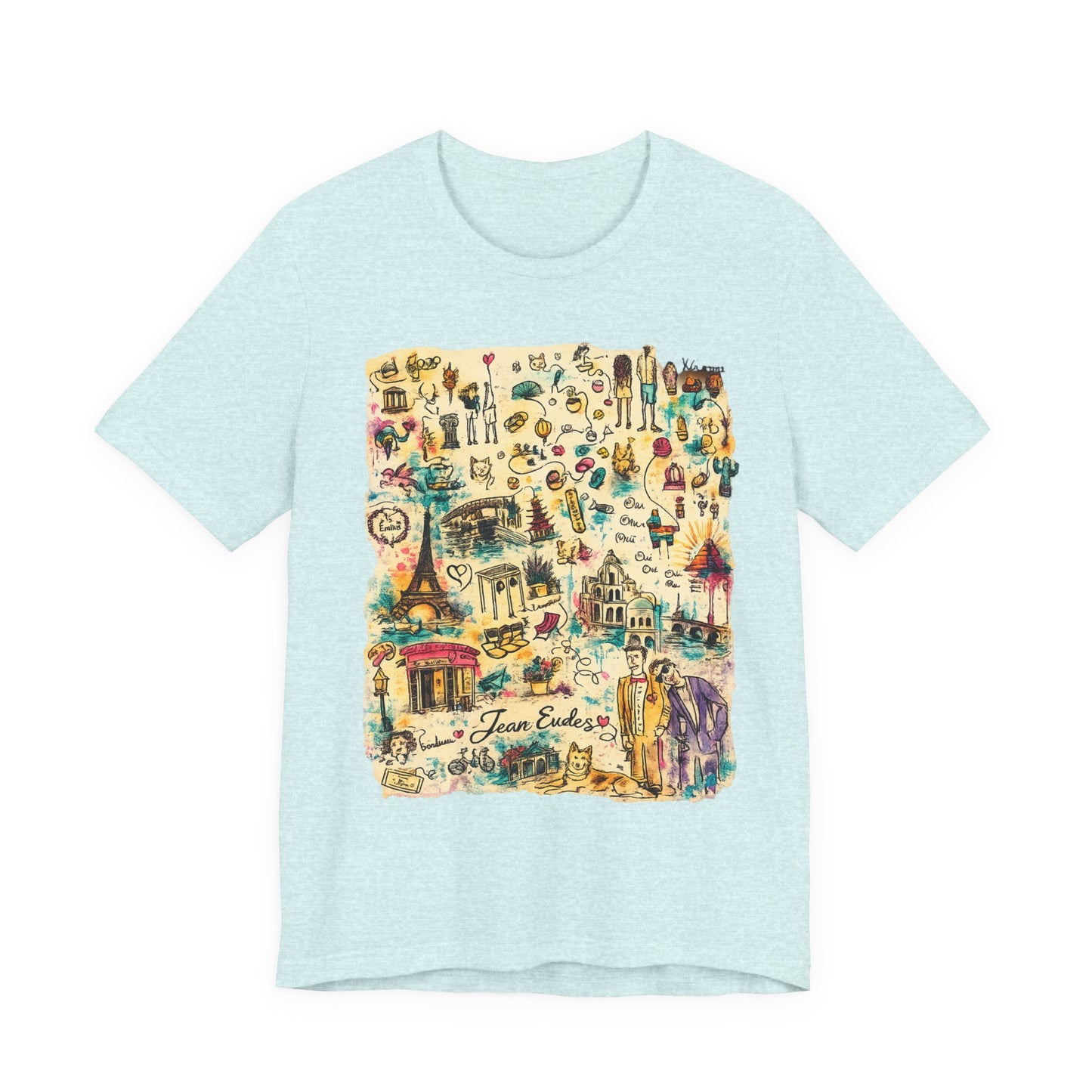 Travel Map Graphic Tee — Vintage Icons "Town Explorer"