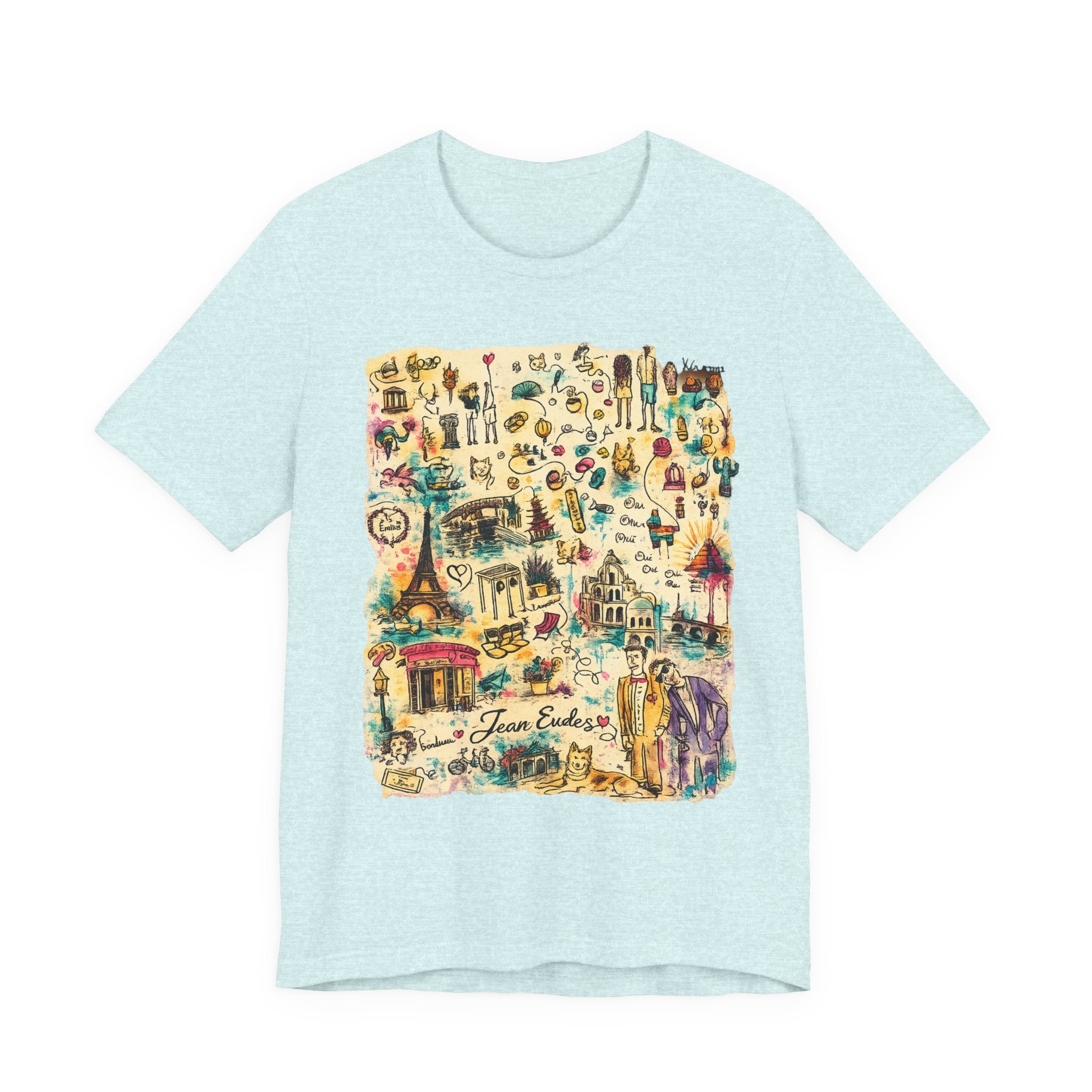 Travel Map Graphic Tee — Vintage Icons "Town Explorer"