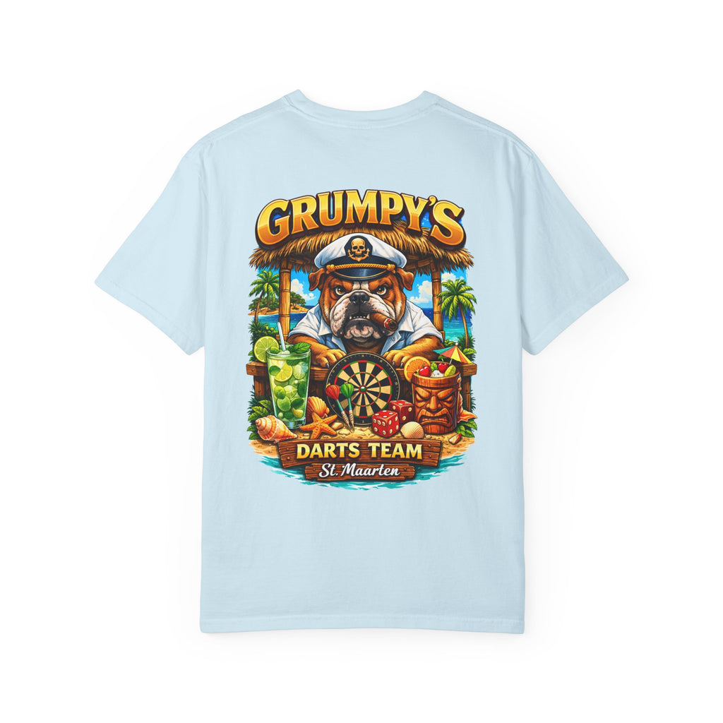 Seafoam Grumpy's Darts Team T-Shirt – Tropical Bulldog Tee, t-shirt product image 17, size L.