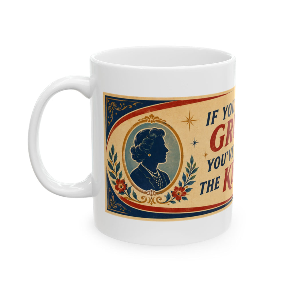Ceramic Mug - "If You've Time to Grumble" Vintage Tea Kettle Quote Coffee Cup (11oz, 15oz)