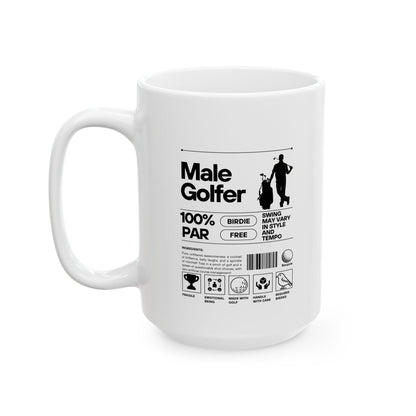 Mwg Coffi Golffiwr Gwrywaidd Ceramig | Personoliadwy