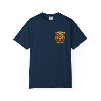 Grumpy's Darts Team T-Shirt — Tropical Bulldog Captain Graphic Tee