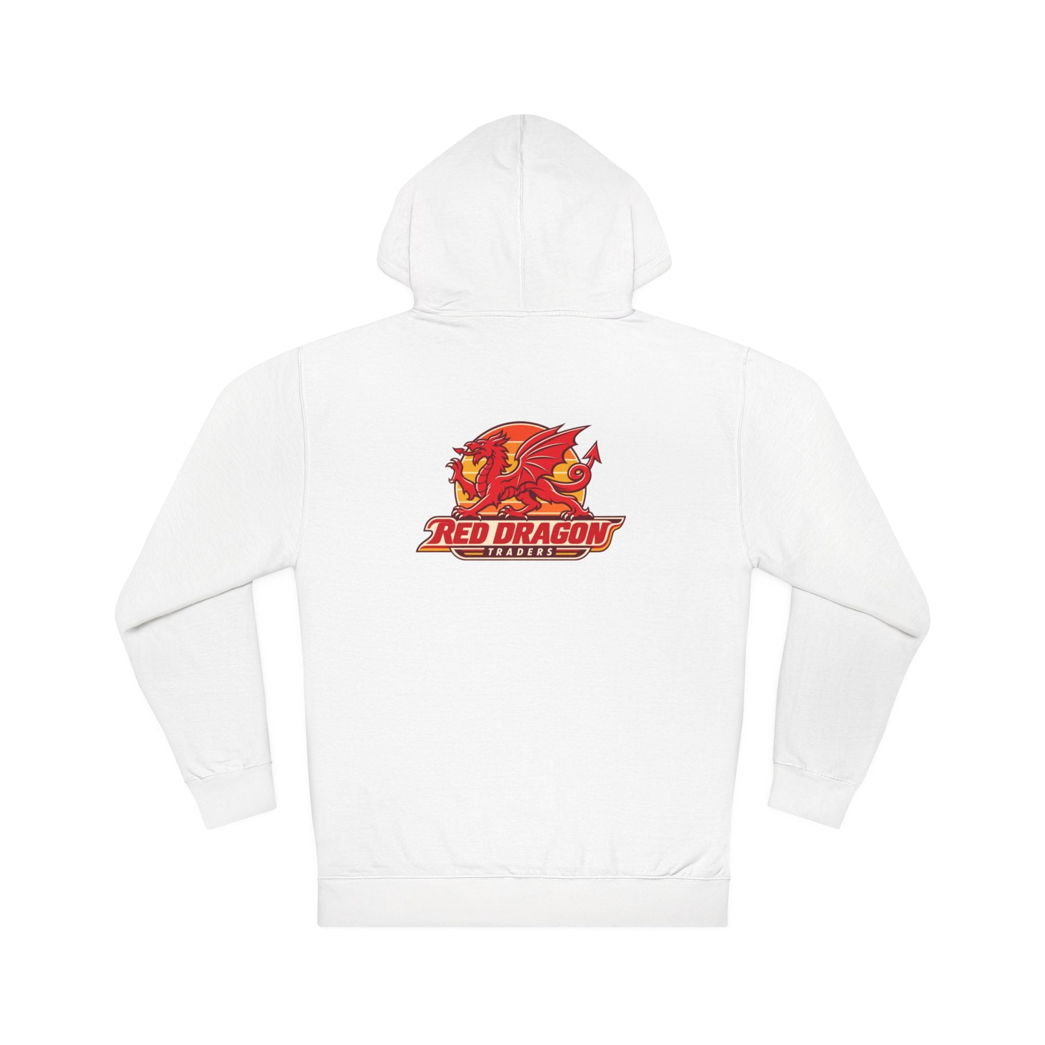Red Dragon Logo Hoodie — Retro Flame Mythic Crewneck
