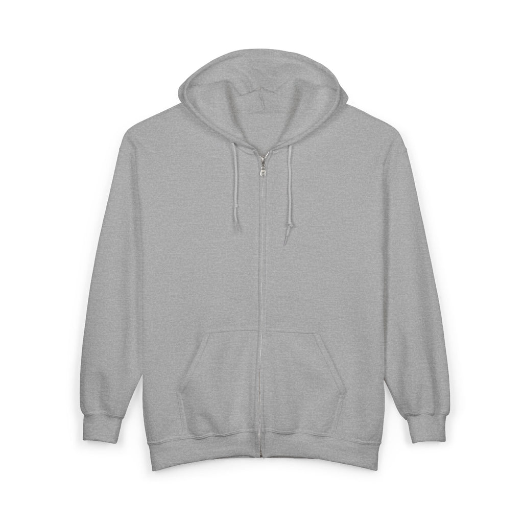 Riot Dragon Zip Hoodie — Red Logo Full‑Zip Hooded Sweatshirt