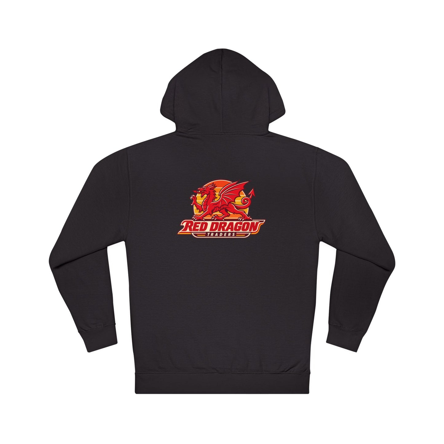 Red Dragon Logo Hoodie — Retro Flame Mythic Crewneck