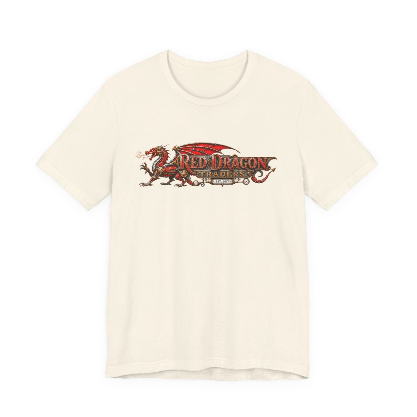 Red Dragon Traders Logo T-Shirt — Vintage Fantasy Dragon Graphic Tee